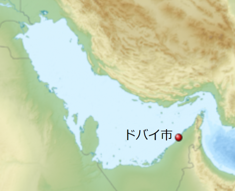 Middle East Map Dubai